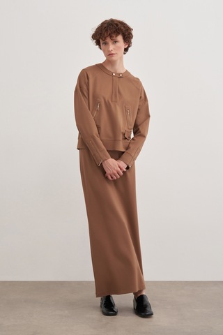 Aker 24aw01162111 Küçük Beden Etek 24aw01162111 038 Camel CAMEL