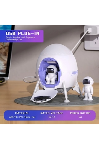 Honeybeeshop Astronot Galaksi Işık Projektörü 1 Bilgisayar Uzay Gemisi Tavan Projektörü Gece Lambası Zamanlanabilir Yatak Odası Dekoru 16renk Şarj Edilebilir