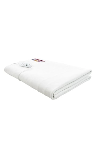 Kıng Cotton Omak Elektrikli Battaniye Çift Kişilik 120x150 Beyaz