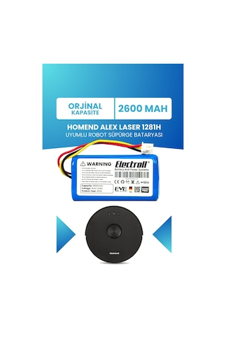 Homend Alex Laser 1281h Robot Süpürge Bataryası