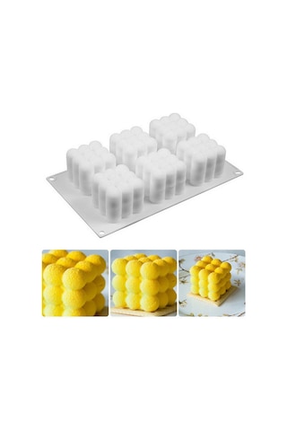 Bubble Mum Silikon Kalıbı 3d Büyük Çoklu Bubble Kalıbı Bakeware 6'lı Çok Renkli