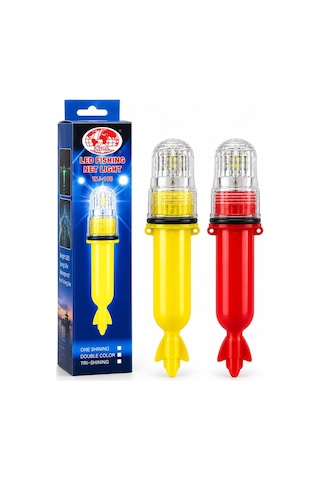Gece Avcılığı Deniz Malzemesi Pilli Balıkçı Feneri - Sinyalli Led Lamba - 15 Led - Su Geçirmez