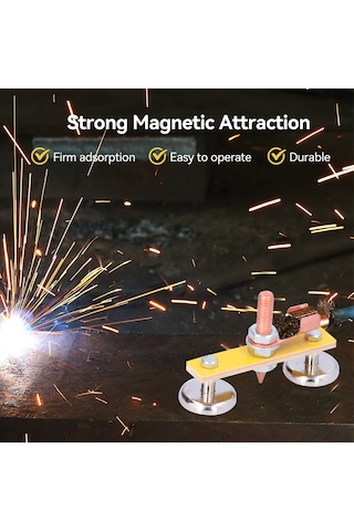 Yuntech01 300a Bakır Tel Uçlu İki Yönlü Manyetik Toplama Aleti - Kaynak Makinesi İçin Profesyonel Levha Tamiri Toplama Zıpkası