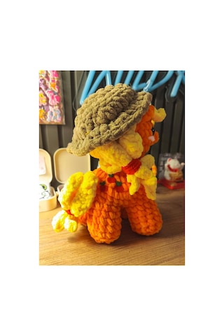 El Yapımı Tığ İşi My Little Pony Peluş Oyuncak Applejack Çok Renkli
