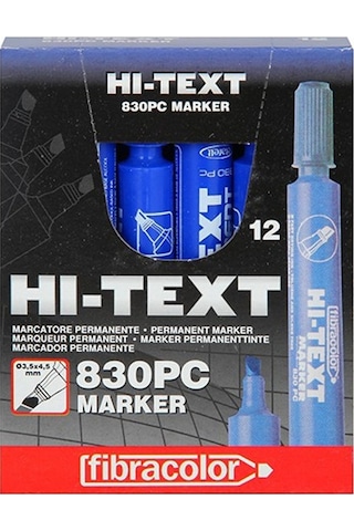 Hı-Text 12 Adet Kesik Uçlu Mavi Koli Çuval Porselen Yazı Kalemi