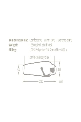 Vaude Sioux 800 Syn -20 Derece Uyku Tulumu 12126 Mavi