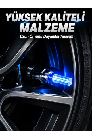 4 Adet Led Lastik Sibop Işığı Otomobil İçin Hareket Sensörlü Standart