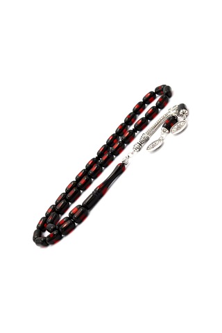 Kırmızı Sürmeli Toz Kehribar Tesbih N11.7977