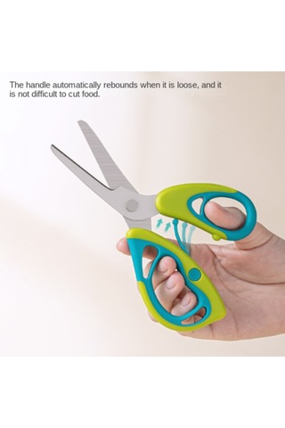 Konesam Açık Yeşil Bebek Besin Makası - Çelik, Multifonksiyonel Sebze Et Kesici, Ev Ve Taşınabilir Anne Bebek Gereci