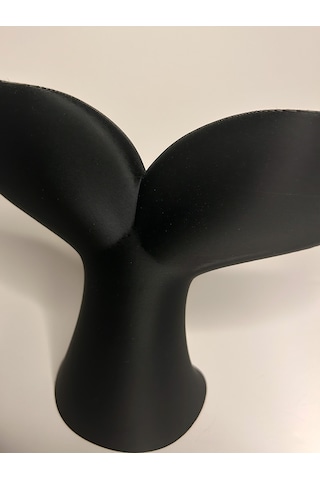 Modern Balina Kuyruğu Obje Minimal Salon Masa Üstü Dekoru Siyah
