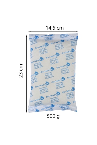 Marispacks 500 G X 4 Adet Silikajel Nem Alıcı Paket Nonwoven, Aluminyum Doypack Ambalajda