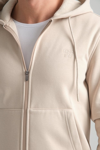 Shooter Sportswear Shooter Erkek Kışlık Eşofman Takımı Thermosoft Teknolojisi İçi Kuzu Görünümlü Regular Kalıp Minimal Logo Kapüşonlu Bej