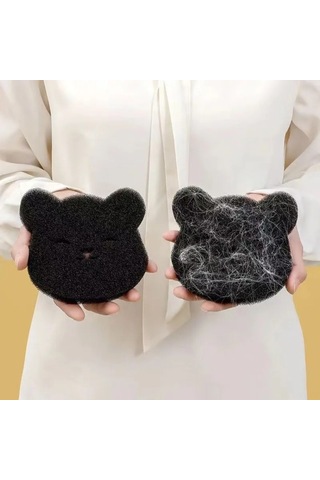 Shineyee 10 Adet Evcil Hayvan Tüy Filtre Sponsu - Çamaşır Makinesi İçin Tüy Ve Kir Temizleme Yedek Parçaları Siyah