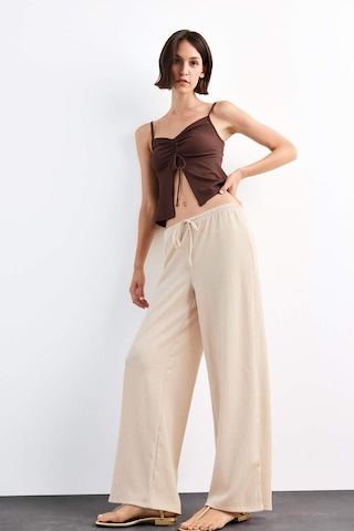 Defacto Relax Fit Normal Bel Düz Paça Bürümcük Pantolon G1101ax25smbg286 Bej