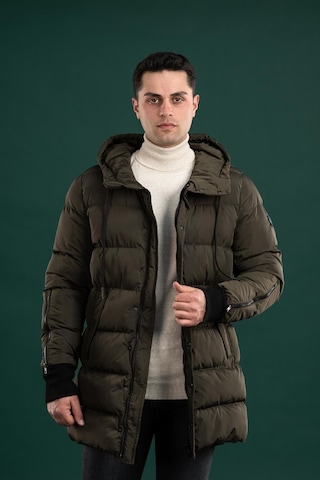 Sir Regular Fit Kapşonlu Astarlı Uzun Kalın Şişme Mont 001