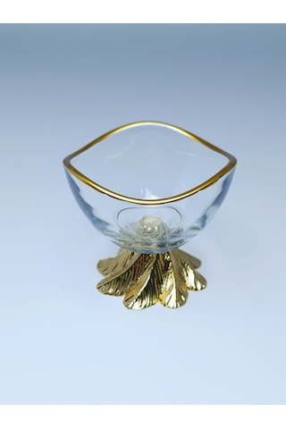 Elta Collection 6'lı Metal Ayaklı Gold Lokumluk Reçellik Gold