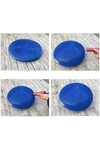 Anjiexun Yoga Topları Masaj Pedi Şişirilebilir Denge Yastığı Gümüş-gri Gümüş-gri