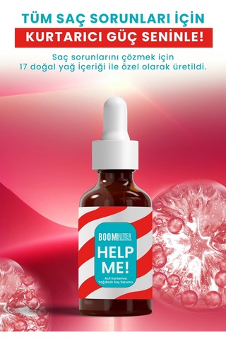 Boom Butter Help Me Acil Kurtarma Yağ Bazlı Saç Serumu 50 ML