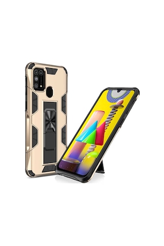 Samsung Galaxy Uyumlu M31 Kilif Miknatisli Standli Silikon Kapak 426895986