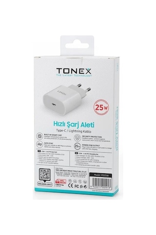 Tonex Pd25w Type-c To Lightning 25w 3.4a Yeni Nesil Şarj Seti