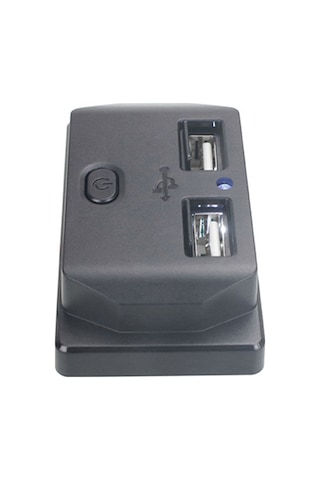 Mufunye Araç Usb Şarj Cihazı 3.1a Çift Portlu, Hızlı Şarj, Açma-kapama Düğmesi, Çoklu Koruma, Otomatik Kapaklı, Araba-motosiklet-gemi Uyumlu Mavi Işık