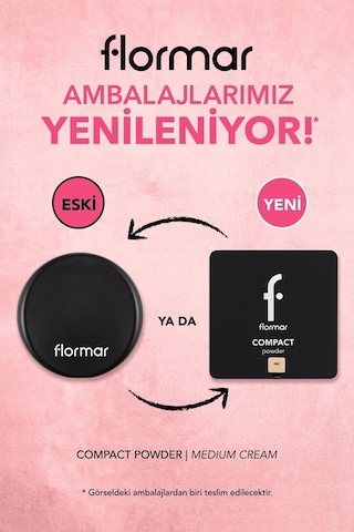 Flormar Yoğun Pigmentli Kompakt Pudra - Compact Powder - 089 Medium Cream - 8682536050890