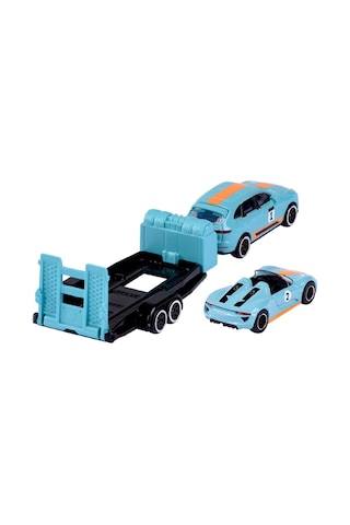 Majorette Porsche Motorsport Race Trailer Porsche Cayenne Turbo S + 918 Spyder