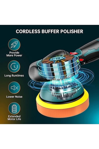 Orbital 2x Batarya 6 Devir Set Kablosuz Akülü Lityum Polisaj Makinesi