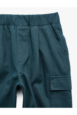 Koton Cep Detaylı Rahat Kesim Pamuklu Gabardin Jogger Kargo Pantolon Lacivert 7wmb40023tw
