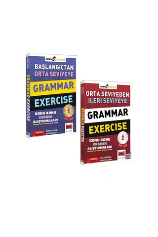 Başlangıçtan Orta Seviyeye Grammer Exercıse 1 - Orta Seviyeden İleri Seviyeye Grammer Exercıse 2 Konu Konu Gramer Alıştırmaları 2'li Set - 880209090