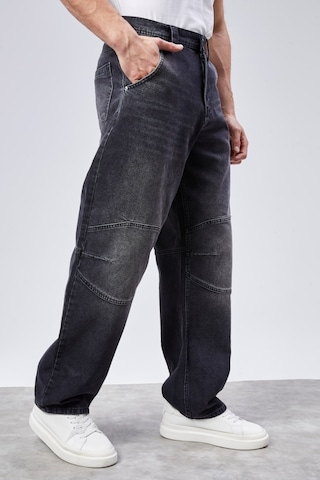 Cedy Denim Cedy Denım Yüksek Kalite Erkek Yüksek Bel Skater Baggy Jeanpantolon C362 Siyah