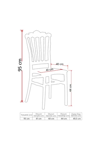 4 Adet Artemis Beyaz Sandalye / Balkon-Bahçe-Mutfak