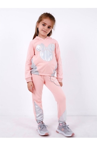 Mınnıe Mouse Kız Çocuk Eşofman & Kapüşonlu Somon
