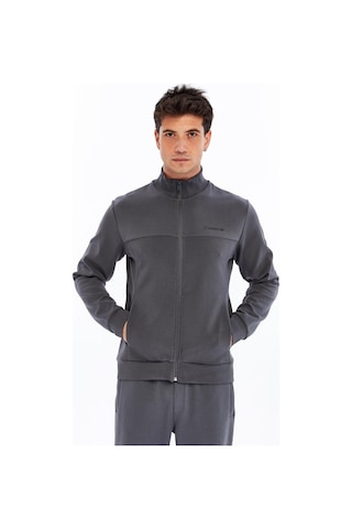 AR-MA Arma Erkek Slim Fit Örme Interlok Basic Tam Fermuar Dik Yaka Sweatshirt %80 Pamuk %14 Polyester %6 Elastan K30324989902 Gri