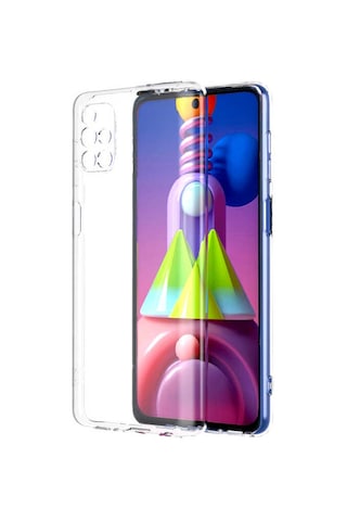 Mobilteam Galaxy Uyumlu M51 Kılıf Kamera Korumalı Süper Silikon Kapak - Renksiz Renksiz