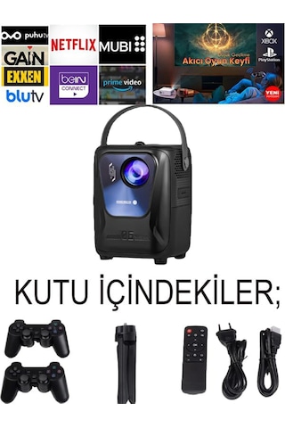 Oyun Canavarı Projeksiyon 1080p 4k Ultra Hd 5g Hz Wifi 5000:1 Kontrast 3gb Ram 2 Kol