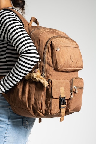 Ultra Hafif Çok Cepli Su Geçirmez Sırt Çantası Taba Model: 571-1k - Taba