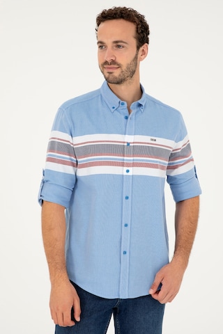 U.s. Polo Assn. Erkek Saks Gömlek Desenli 50288373-vr045 Saks