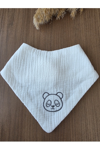 Sleepy Panda, Teddy & Puppy 3 Lü Nakışlı Müslin Bandana Önlük Seti Çok Renkli