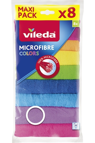 Vileda %100 Mikrofiber Colors Temizlik Bezi 8'li