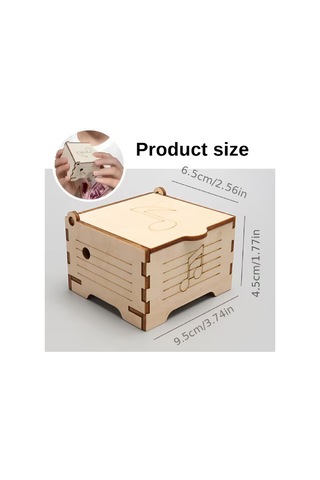 Dıy Ahşap Müzik Kutusu Model Kit Dıy Eğitim Seti Sürtünme Ve Titreşimle Ses Prensibi Pilsiz
