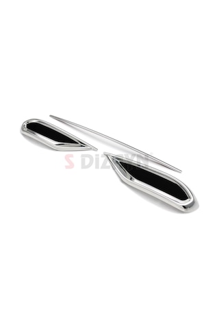 S-dizayn Vw Tiguan Krom Egzoz Görünümü Difüzör 3 Parça 2020-2024 A+kalite