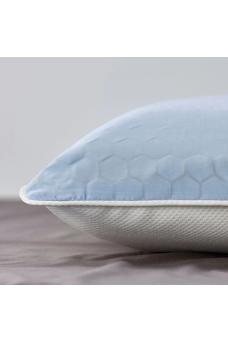 Ikea Kvarnven Ortopedik Yastık 42 X 54 X 13 Cm Beyaz Gök Mavisi Beyaz - Mavi