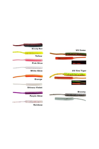Fujin Baby Worm 5.2 Cm Floating Lrf Silikonu Uv Fire Tiger