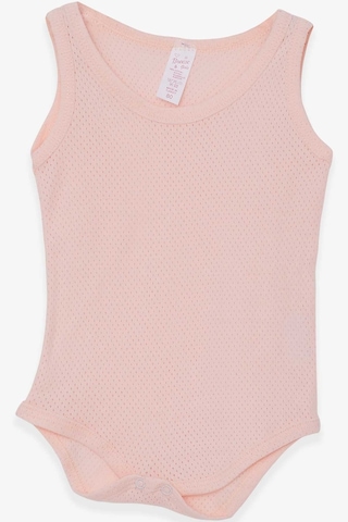 Breeze Kız Bebek Çıtçıtlı Body Jakarlı 9 Ay-3 Yaş, Somon-somon Somon