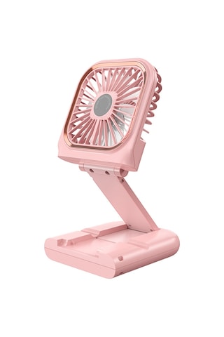 Lenyes Lhf13 Powerbank Özellikli Standlı Portatif Soğutucu El Fanı Pembe