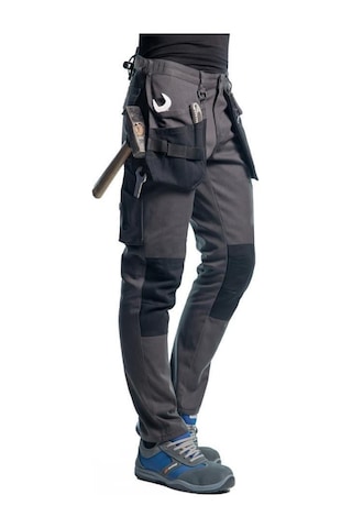 Şensel, Çok Cepli İş Pantolonu, Gri-Siyah -54E2850-