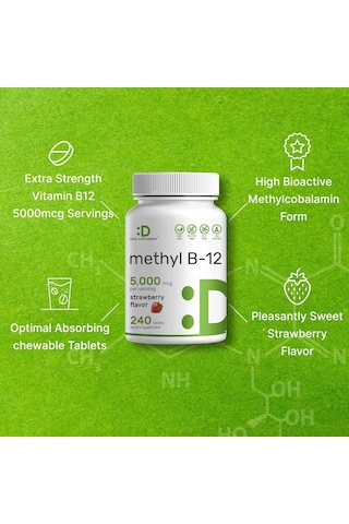 Deal Supplement Methyl B-12 Vitamins 5000 Mcg, 240 Tablets