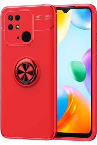 Xiaomi Redmi 10C Kılıf Zore Ravel Yüzüklü Silikon Kılıf