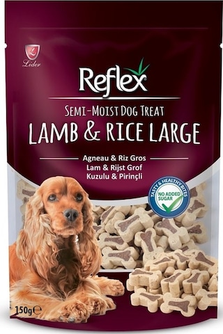 Reflex Lamb Rice Large Kuzulu Yumuşak Köpek Ödül Maması 150 G Reflex Lamb Rice Large Kuzulu Yumuşak Köpek Ödül Maması 150 G